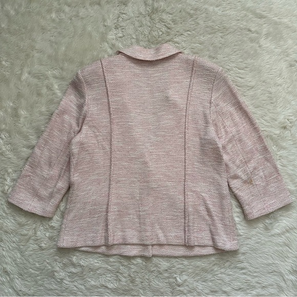 St. John Blazer Knit Jacket Wool Blend 3/4 Sleeves Sz 14 - Picture 3 of 12